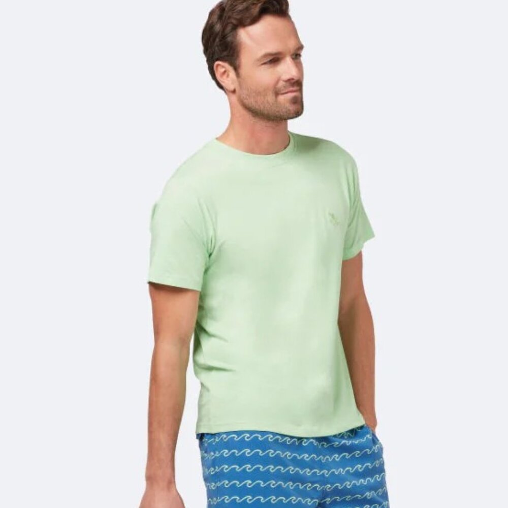 NWT Men's Tom & Teddy 100% Pima Cotton T-Shirt Pistachio Green